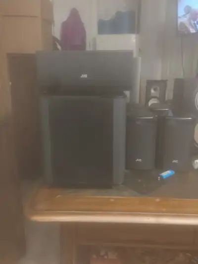 5 speaker plus subwoofer JVC speaker surround sound org price 350$ asking 100$obo I also have 2speak...