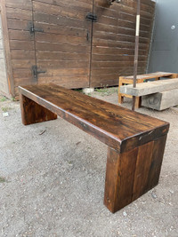 Wooden benches