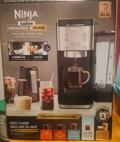 Ninja DualBrew Grounds & Pods Hot and Iced Coffee Maker, View more