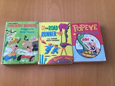 3 Big Little Books - Mickey, Popeye, Road Runner, View more