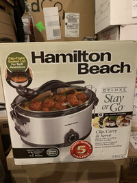 Best Buy: Hamilton Beach 3qt Slow Cooker Blue Gingham 33232