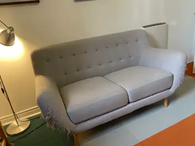 FREE love seat with damaged upholstery, View more