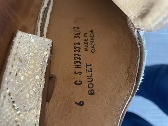 Gold leather women's Boulet cowboy boots in Women's - Shoes in Ottawa - Image 4