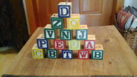 Kids wooden blocks