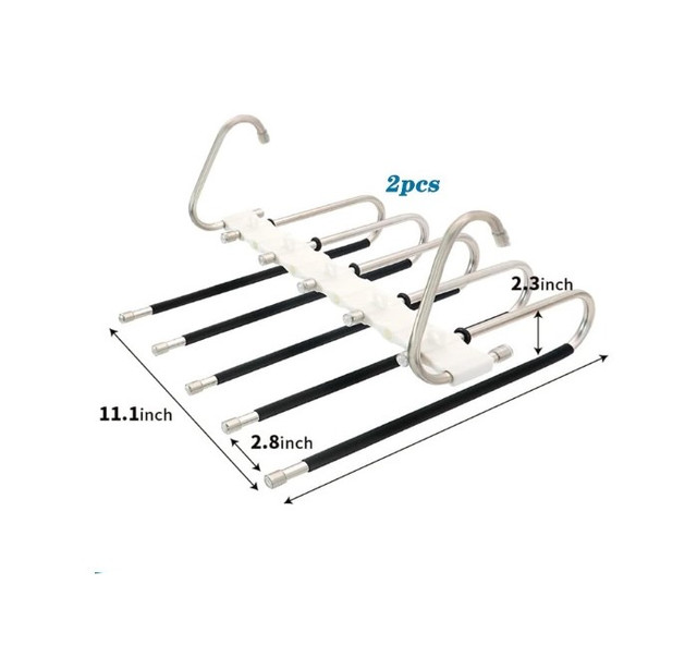 NEW 2 Packs foldable pant hangers space saver with 10 hangers in Storage & Organization in Mississauga / Peel Region - Image 2