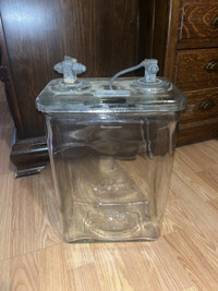 Large 1947 Exide glass battery jar