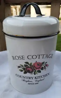 Farmhouse Rose Cottage Country Kitchen Tin England