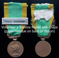 Volunteer's Service Medal with Clasps (ribbon as-is) (Shipping A