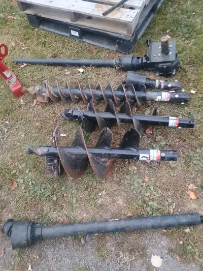 Read complete ad prior to sending questions please 3 augers included - 6", 9" and 12" 1 extension 12...