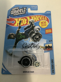 Hot wheels Aaron Wheelz fotheringham SIGNED USA CARD diecast car