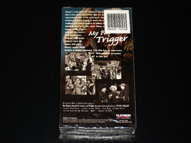 My pal Trigger (Roy Rogers) 1946 VHS neuve-scèllé dans CD, DVD et Blu-ray  à Ville de Montréal - Image 2