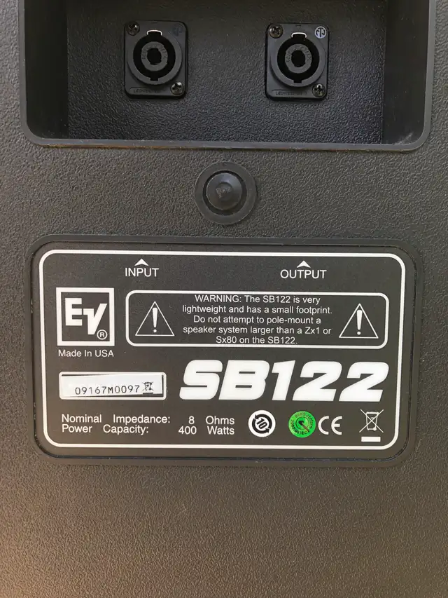 Electro-Voice SB122 Passive Subwoofer 400W63234473292163123