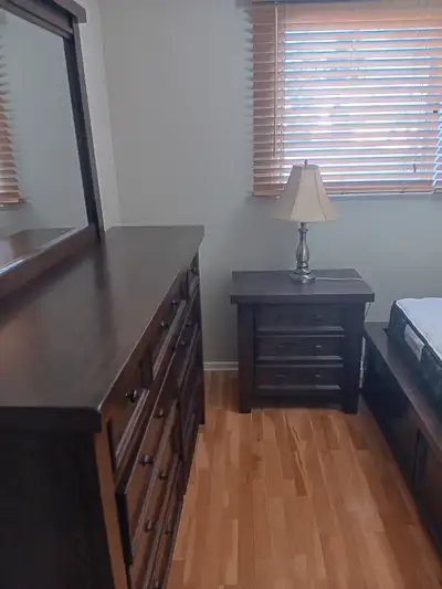 Available immediately is a nice, quiet and furnished bedroom in a main floor of a house located in L...