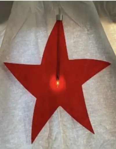 4 red GLANSA STAR Lights from Ikea. I am selling as a set of 4 for $100 OR in pairs for $50/ pair. G...