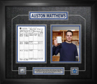 Auston Mathews Frames First Game Score Sheet