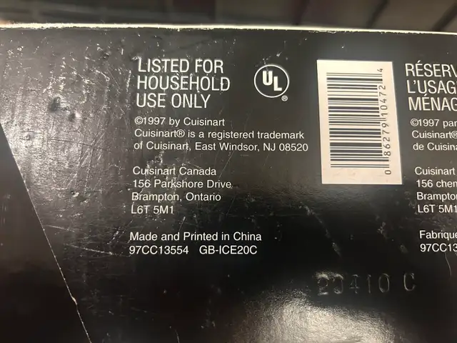 BNIB Cuisinart - Frozen Yoghurt Ice Cream & Sorbet Maker62863276677635124
