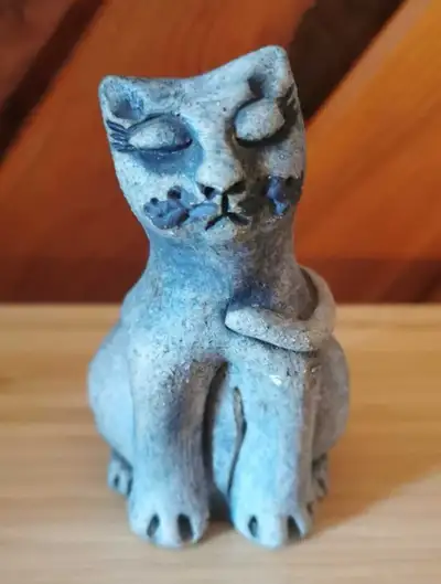Vintage Perret St. Paul French Studio Pottery Cat Sculpture, View more