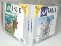 SimTower  / Sim Isle (New & Sealed) - 2 PC Games