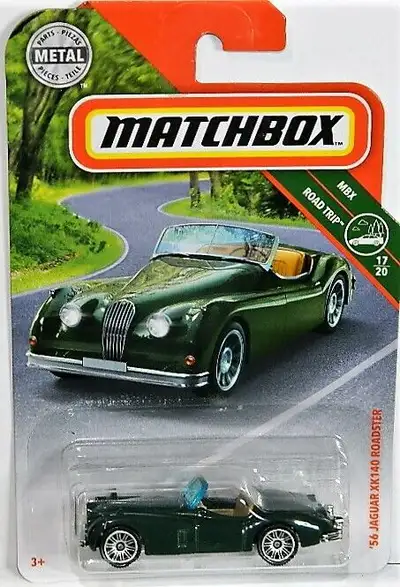 Matchbox 1/64 '56 Jaguar XK140 Roadster diecast new sealed, $5 each. Pickup in north Ajax, shipping...