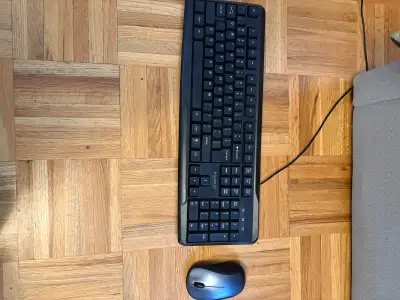  keyboard and wireless mouse, View more
