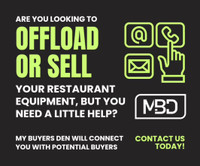 Need Help Selling your Restaurant Equipment?