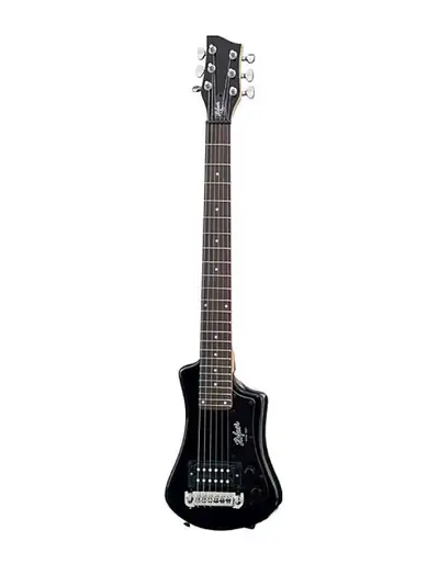 Portable Electric Guitar Travel Guitar Hofner Gloss Black Shorty, View more