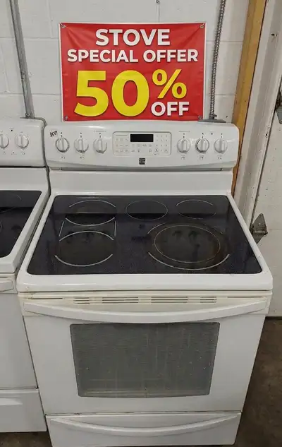 Kenmore Electric Stove 30" White Used Ready to use, View more