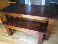 Farmhouse tables and benches