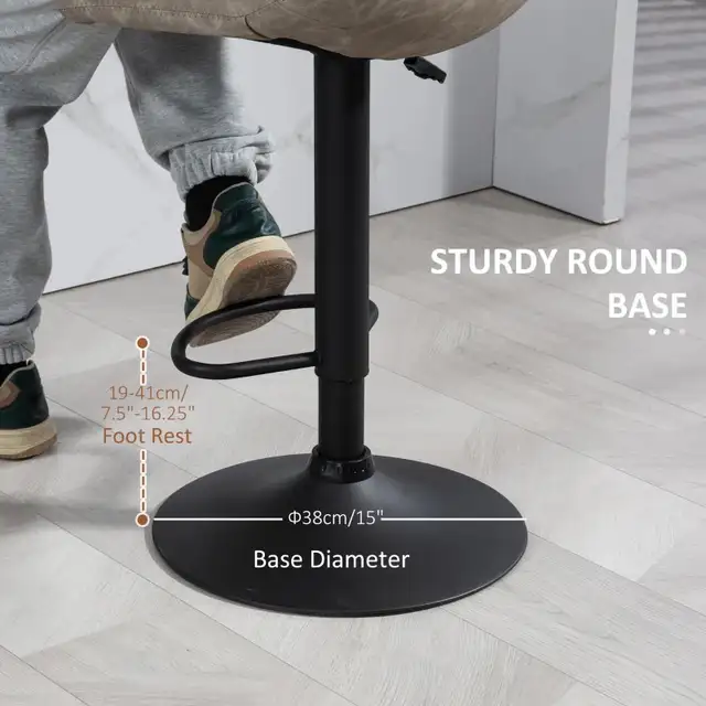 Adjustable Counter Height Bar Stool, 360° Swivel Kitchen Counter in Chairs & Recliners in Markham / York Region - Image 6