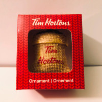 Tim Hortons Christmas Ornament Hanging Coffee Bean Bag Sack Tims