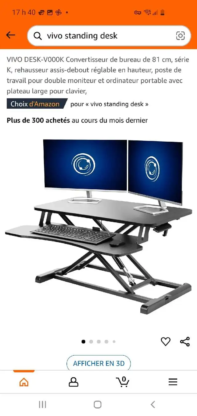 Convertisseur de bureau de 81 cm in Video & TV Accessories in Laval / North Shore - Image 2