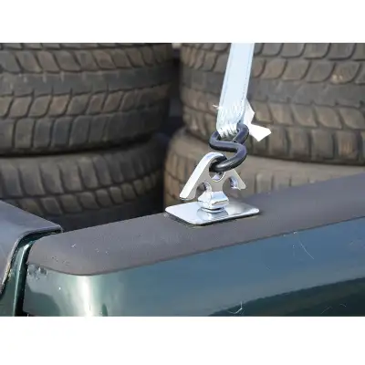 TWO Erickson 2000 lb anchors for truck box Combination stake pocket anchors for ropes and hooks