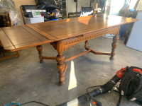 Antique table with chairs 