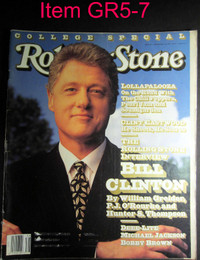 5-7 Rolling Stone Magazine Bill Clinton Iss 799 Nov 12/98