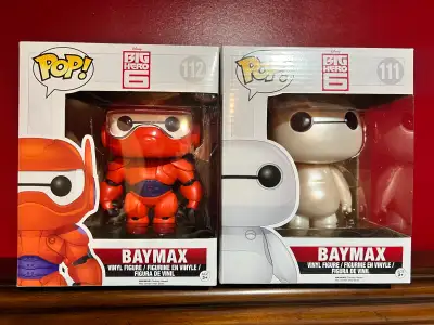 Disney Big Hero 6 Funkopop Baymax in armor and regular Baymax Brand new in box Downsizing Collection...