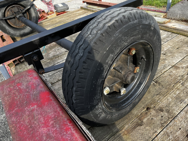 3500 pound trailer axle complete with springs, brakes and tires in Other in Leamington - Image 4