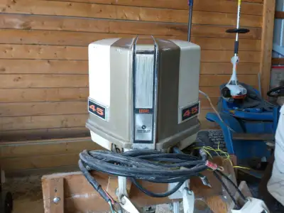 Chrysler 45 HP outboard. Excellent condition. Has not run in years, but confident with a bit of tlc...