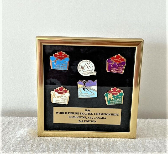 PIN SET 1996 WORLD FIGURE SKATING CHAMPIONSHIPS COLLECTIBLE in Arts & Collectibles in Edmonton