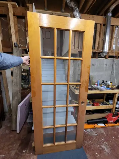 interior wood door with glass / porte interieur avec verre, View more