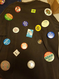 Vintage Computer Related Button Badges Pins.