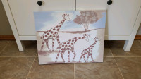 Giraffe canvas picture