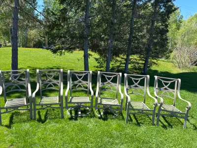6 patio chairs with cushions, View more