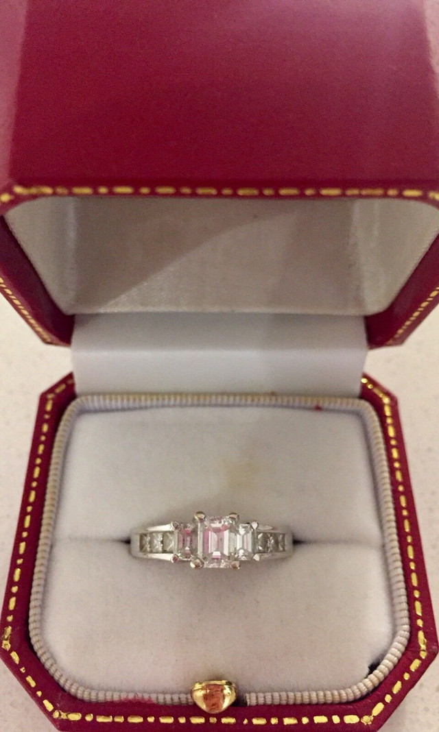 Emerald Cut Diamond Engagement Ring in Jewellery & Watches in Ottawa