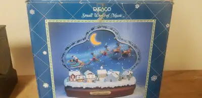 Vintage Animated Santa sleigh  Music Santa Is Coming, View more