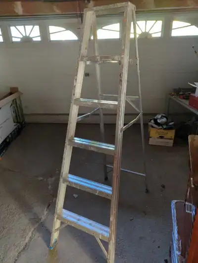 6 ft Aluminum Stepladder with tray, View more