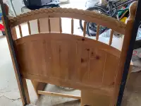 Single wood bed and desk