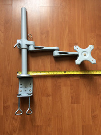 Single Monitor Arm Straight Link 17" Post CLAMP MOUNT, 12 In Arm