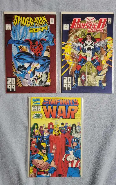 In NM condition: Infinity War #1: $20 Spider-man 2099 #1: $20 Punisher 2099 #1: $7 Checkout my other...