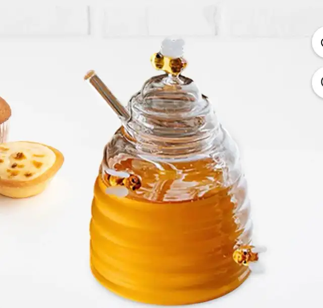 Glass Honey Pot with Dipper555210964385157123