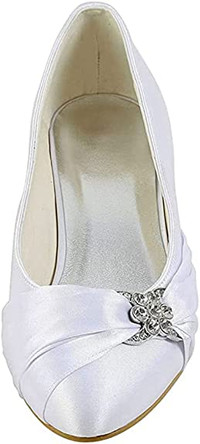 NEW 8.5 Women's Elegantpark EP2006L Wedding Shoes for Bride Low